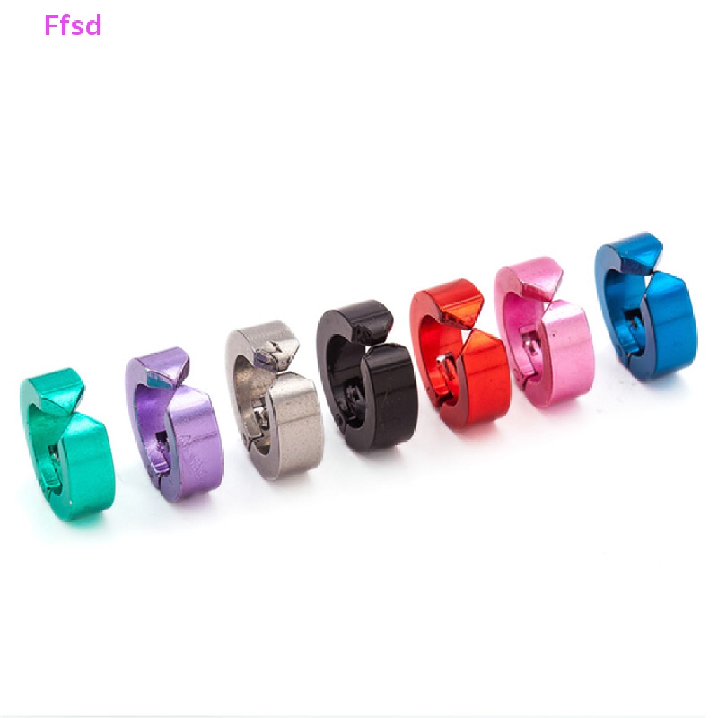 {Ffsd} Khuyên Tai Dạng Kẹp Bằng Thép Titan Không Cần Xỏ Khuyên Trang Sức Cho Nam Và Nữ Bán Chạy