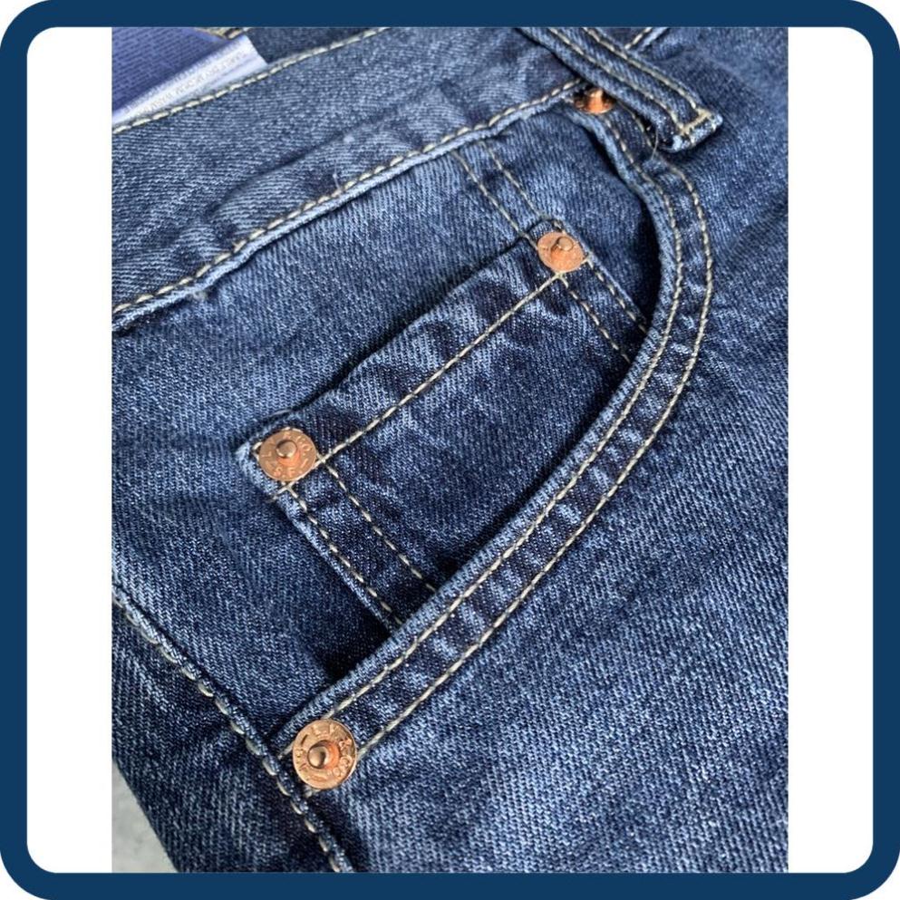 SALE GIÁ VỐN quần jean short nam le511 màu xanh trung ống rộng dài qua gối hàng vnxk