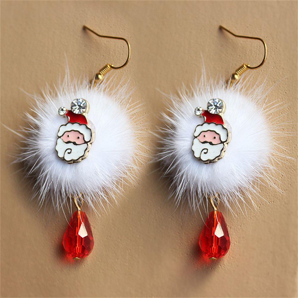 Bông Tai Móc Hình Ông Già Noel Tuần Lộc Dễ Thương Cho Nữ