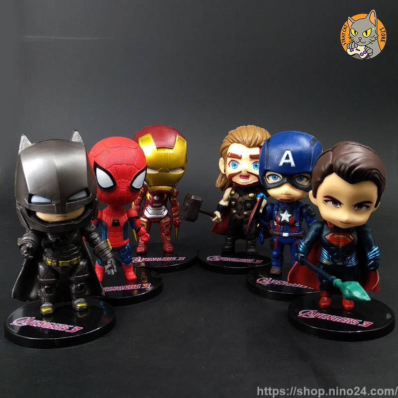 623  Mô hình hỗn hợp Chibi nhân vật Marvel & DC