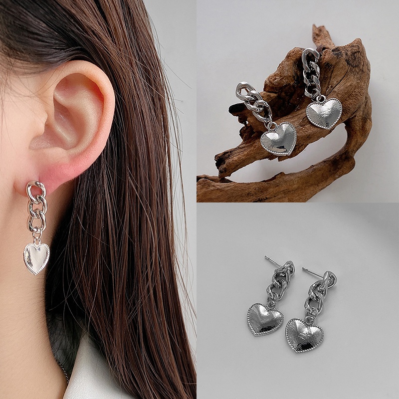 Fashion Heart Dangle Earrings New Years Gift for Teen Girls And Women Pierced Earrings Drop Stylish Jewelry 1 Pair