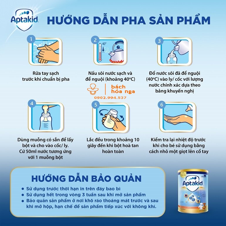 Sữa Aptakid New Zealand hộp 900g