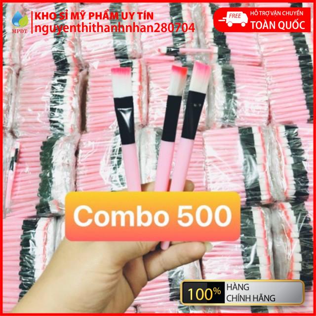 Combo 500 cọ quét mặt nạ cán hồng, cán trắng dễ thương