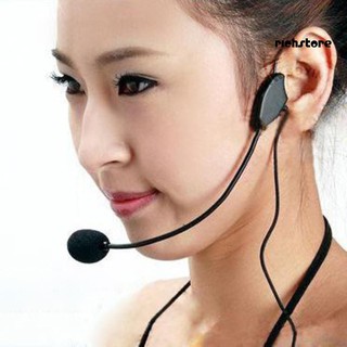 EJ_3.5mm Wired Headset Microphone Headworn Mic for Voice Amplifier Loudspeaker