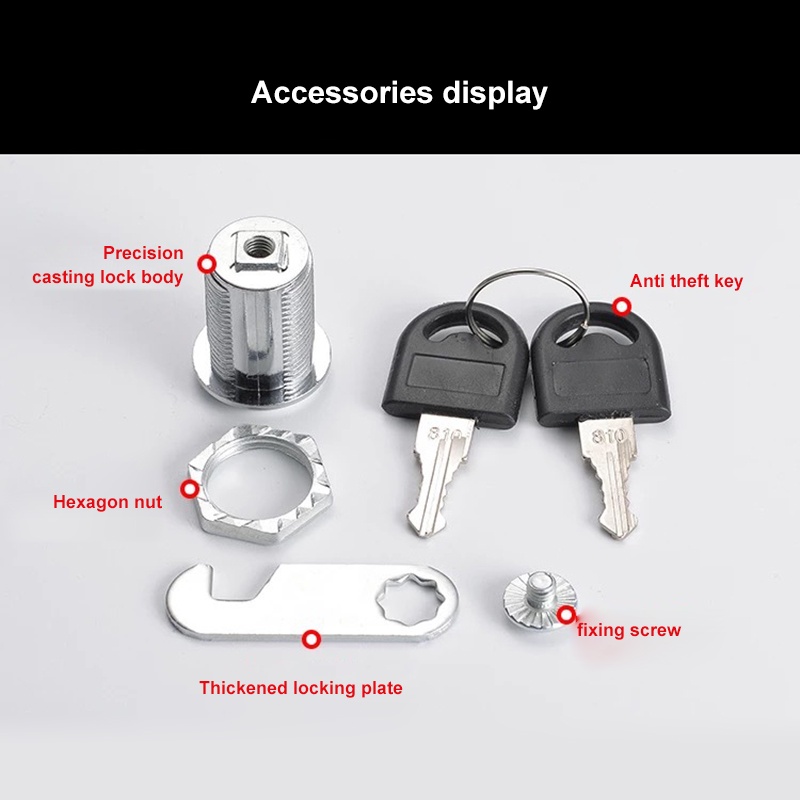 "Khóa Locker Hạng Nặng - Khóa Cửa Ngăn Kéo/Tủ Có 2 Chìa Khóa - Khóa Tủ Sắt An Toàn - Lý Tưởng Cho Ký Túc Xá Và Văn Phòng" KKDURANT