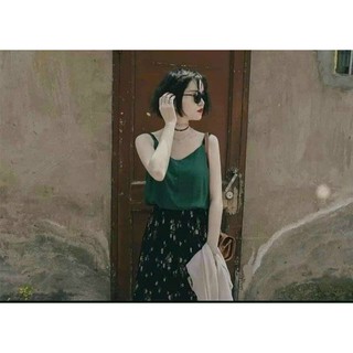 Áo 2 Dây Lụa Cổ Tim