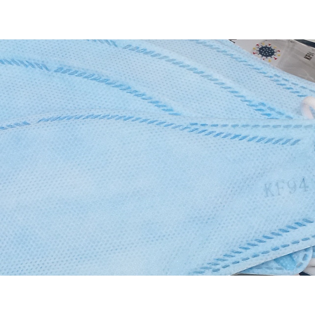 [Màu xanh] Khẩu trang 4D KF94 Lâm Thịnh 4 lớp - túi 10 cái