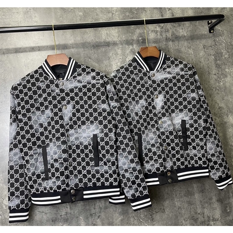 Áo khoác thu đông hai lớp có hoạ tiết gc phối mầu, Áo khoác bomber thời trang nam phong cách giới trẻ btshop từ m - xxl