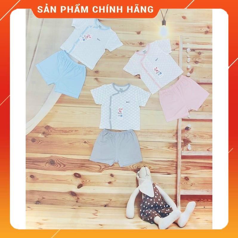 (Sale Sốc) Bộ cài lệch Avaler sợi tre họa tiết kẻ, quần màu cho bé từ sơ sinh đến 12-18m ( ktsxuan)