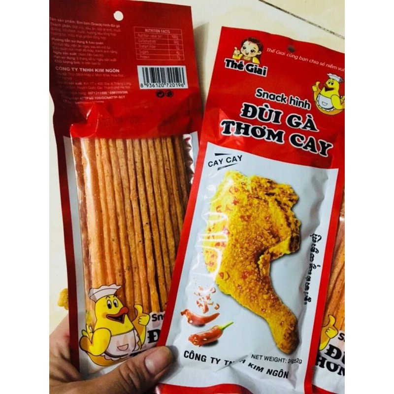 Snack hình đùi gà đỏ