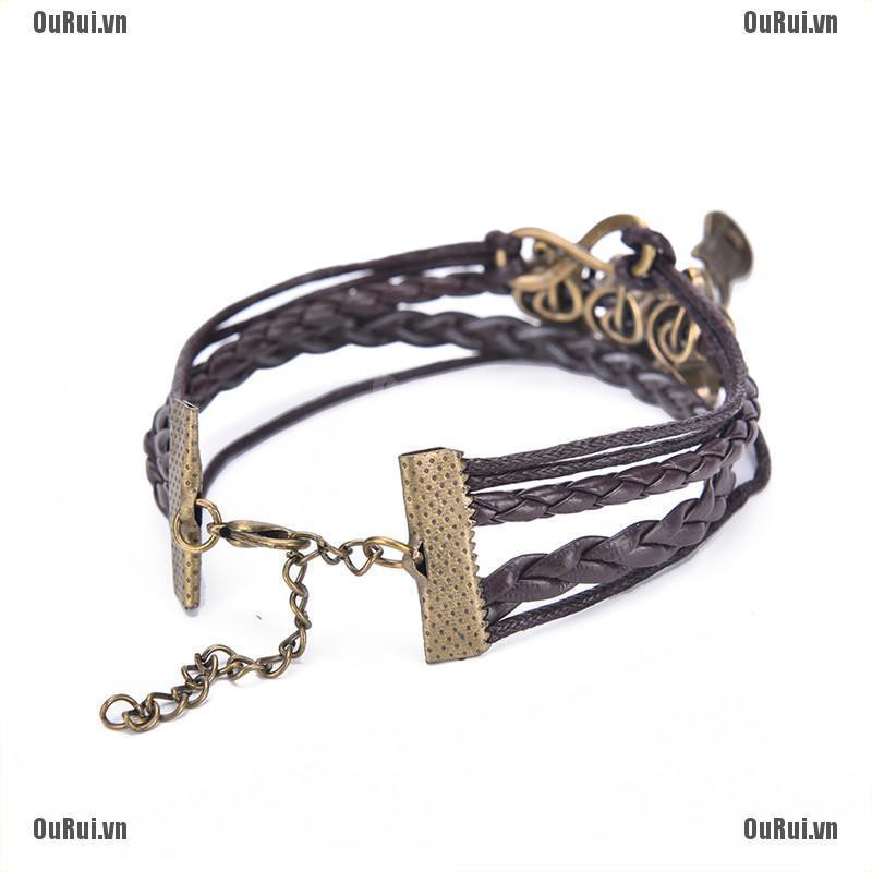 Vòng Tay Da Nhiều Lớp Phong Cách Cổ Điển