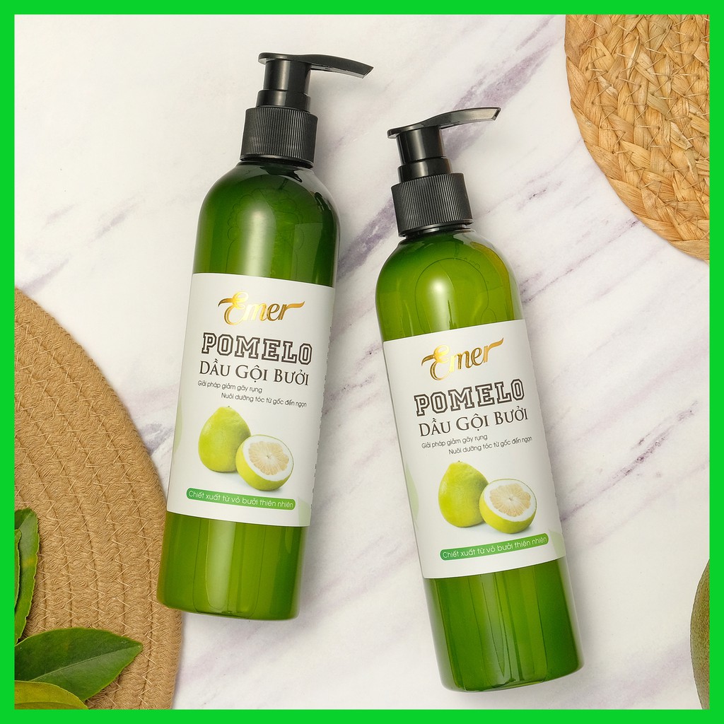 Dầu gội bưởi kích mọc tóc Pomelo 300ml giúp làm sạch tóc và da đầu, giảm rụng tóc, kích mọc tóc nhanh hơn