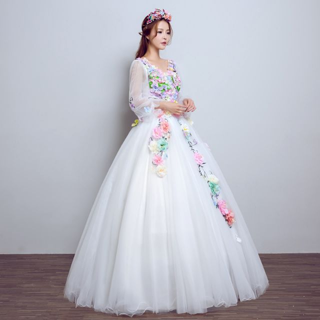 HÀNG ORDER NHẬP KHẨU 2 - 3 TUẦN - Đầm hoa dạ hội thanh lịch - Chát ib với shop trc khi đặt hàng