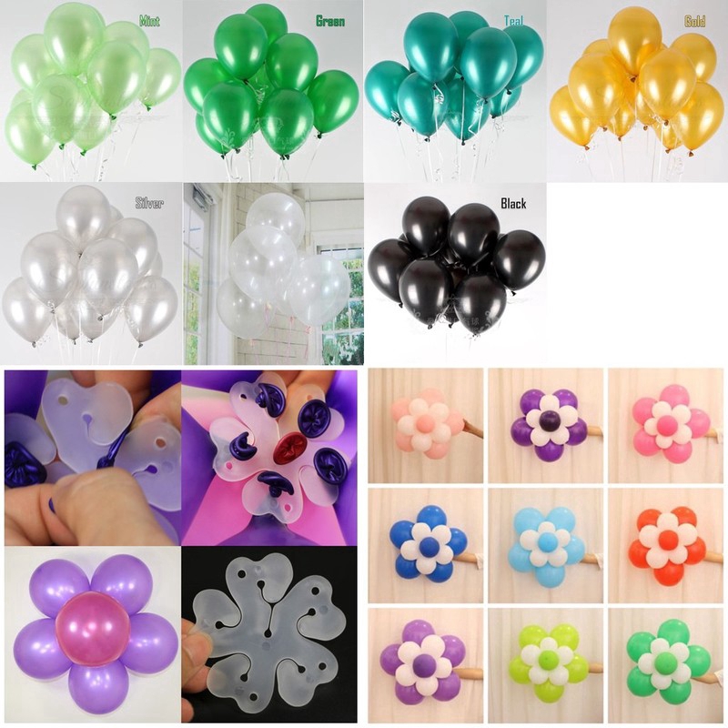 Bộ 100 bong bóng nhiều màu sắc chất liệu latex kích thước 10&quot;