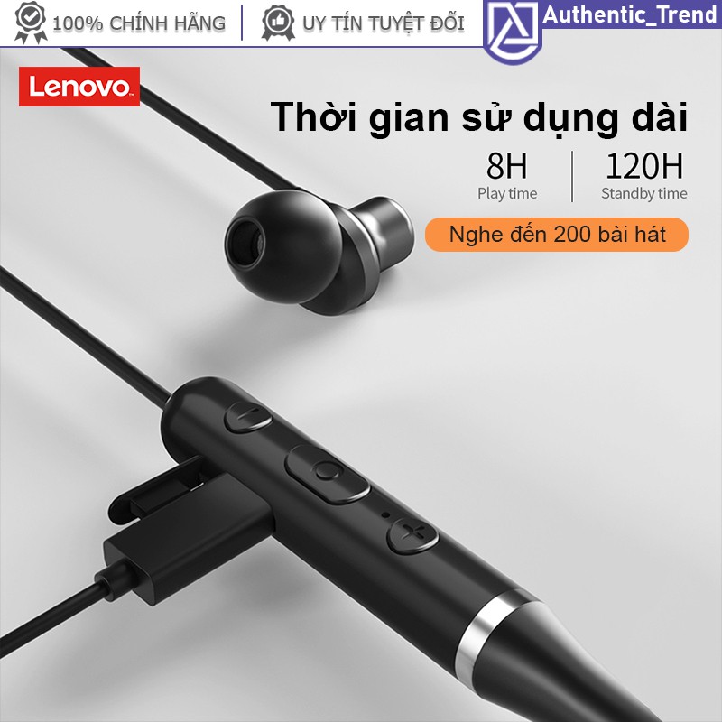 Tai nghe Bluetooth 5.0 Lenovo XE05 chống nước thể thao gaming không dây thiết kế nam châm tiện dụng có Mic chống ồn
