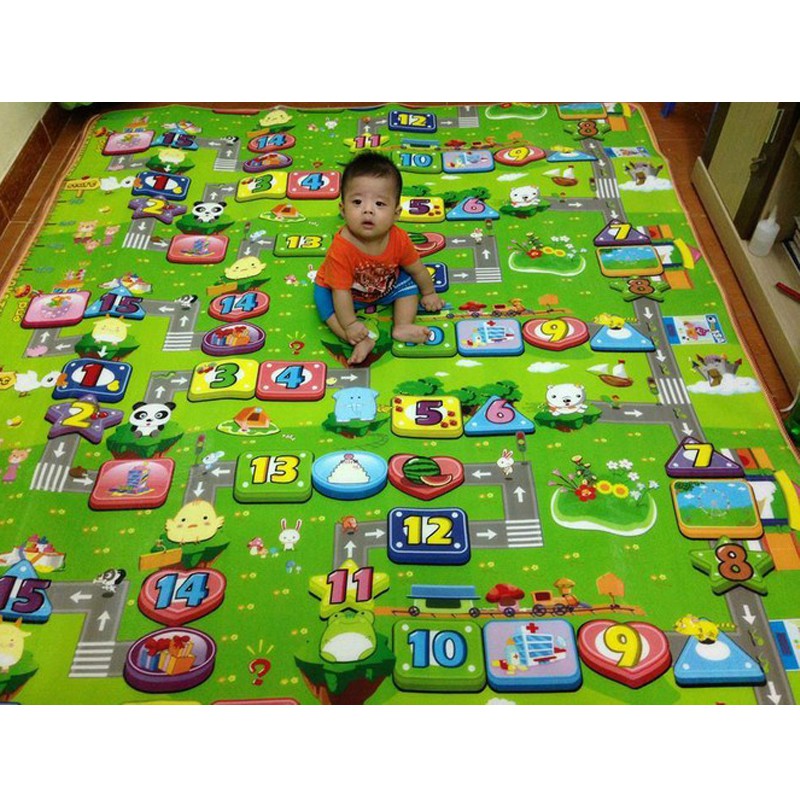 Thảm chơi 2 mặt cho bé Maboshi 1m8 x 2m