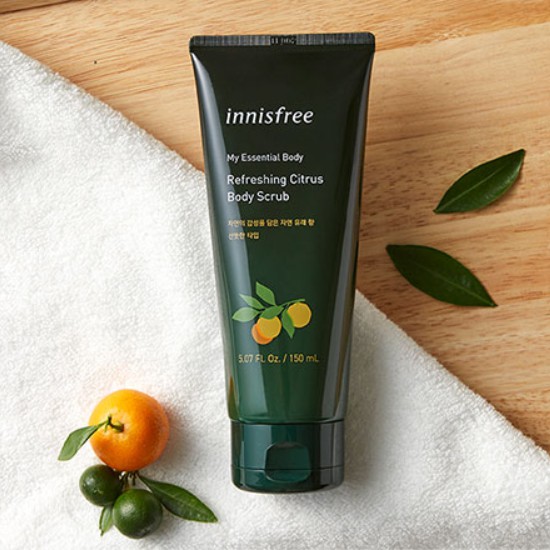 [Mã COSINNI6 -10% ĐH350k] Tẩy tế bào da chết cơ thể innisfree Essential Citrus Body Scrub 150ml