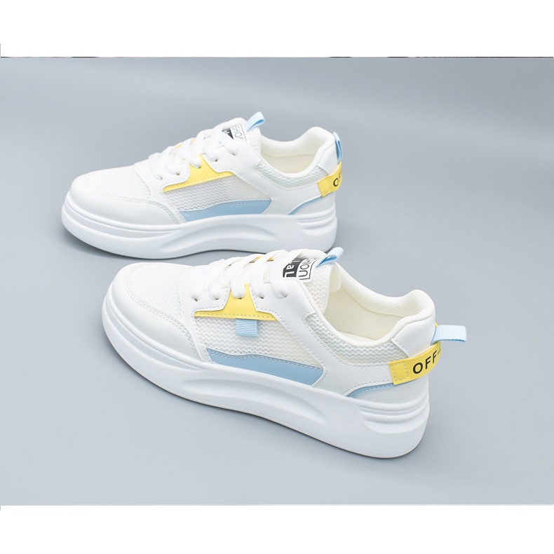 Giày sneaker phối lưới thoáng khí phong cách trẻ trung cho nữ