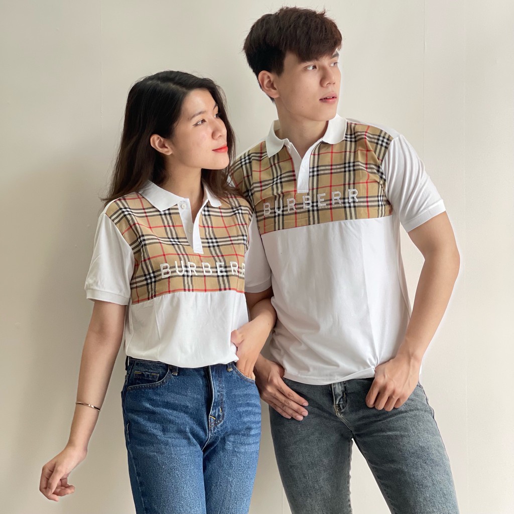 Áo phông Nam Nữ 🔅FULL SIZE🔅 Áo polo B R R kẻ sọc ngang logo thêu | BigBuy360 - bigbuy360.vn