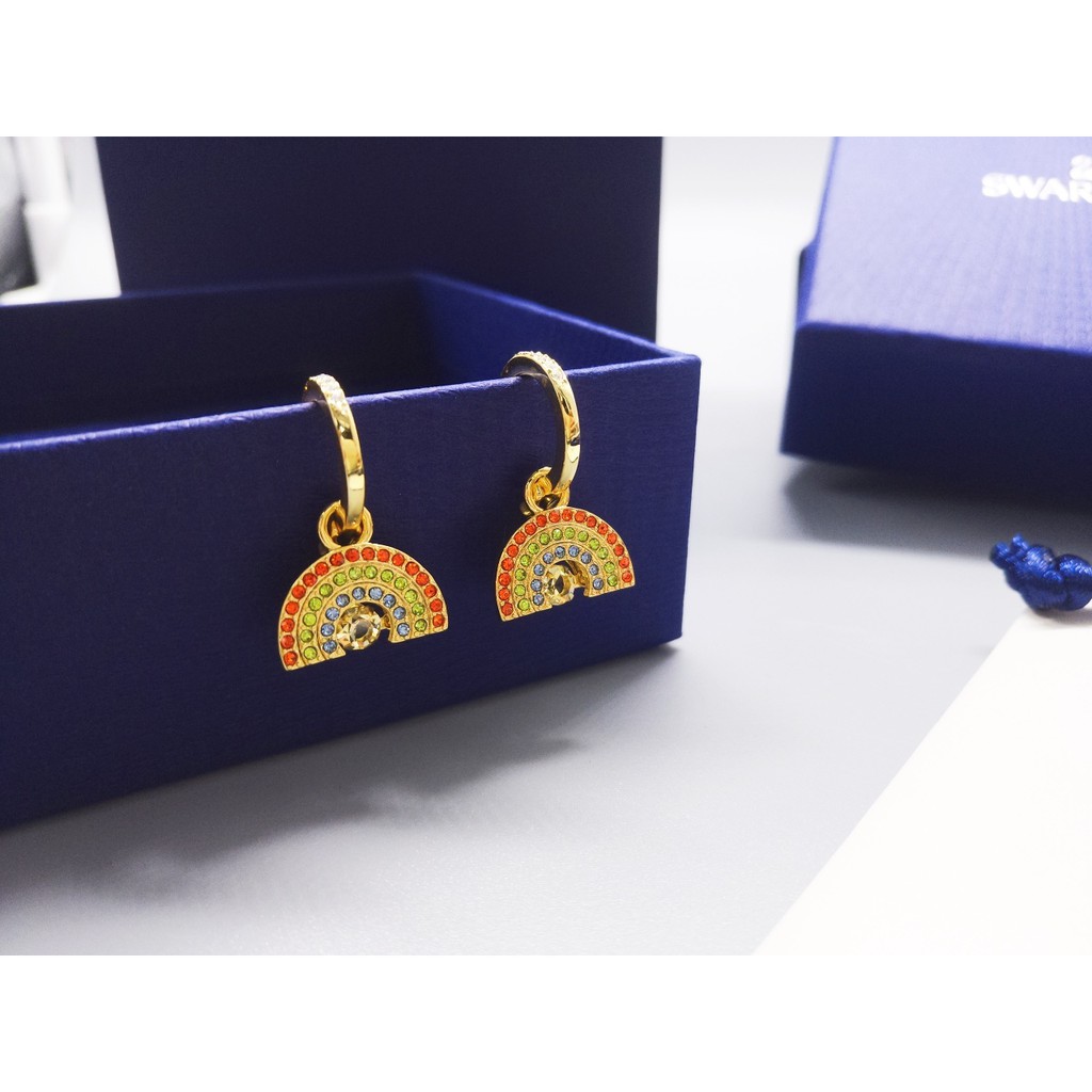 Bông Tai Trái Tim Màu Cầu Vồng Swarovski 2020 5537494