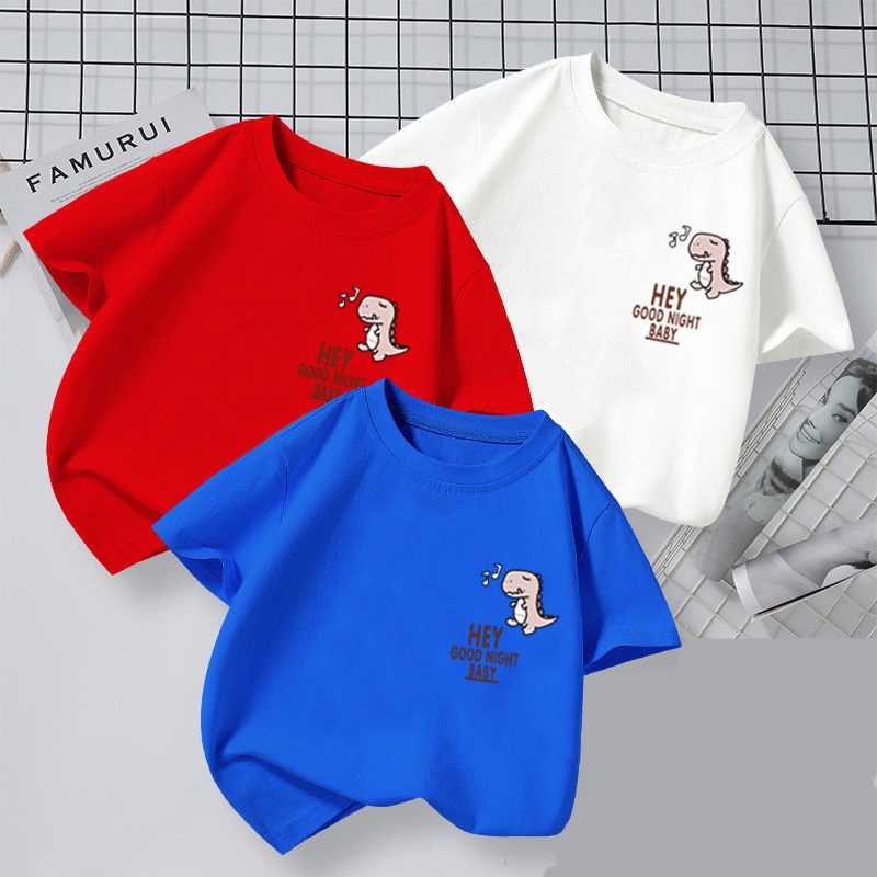 NRVP Áo thun mềm mại cổ tròn họa tiết hoạt hình dễ thương thời trang dành cho trẻ em từ 3- 11 tuổi