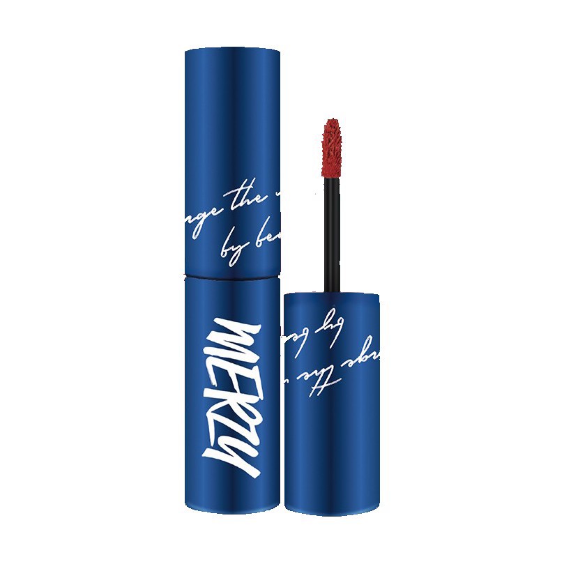 [BẢN MỚI NHẤT] Son kem lì Merzy First Velvet Tint Classic Blue V6 vỏ xanh 2020