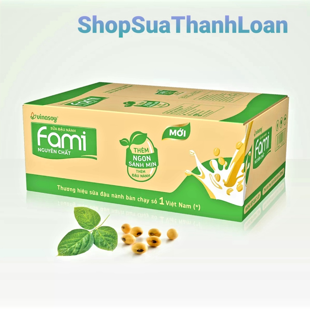 [HSD T2-2023] Thùng 40 Bịch Sữa Đậu Nành Nguyên Chất Fami 200ml