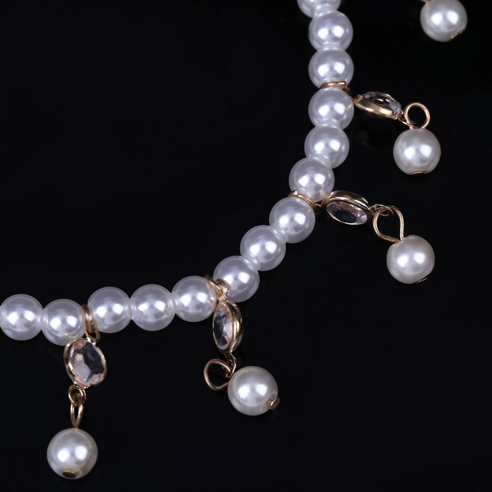 Vòng đeo chân đính ngọc trai giả thanh lịch cho nữ | BigBuy360 - bigbuy360.vn