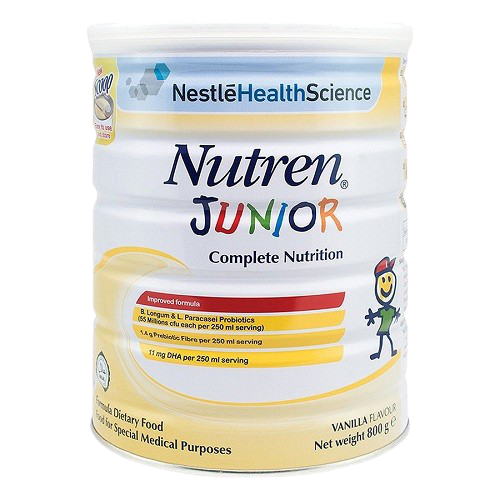 [Tặng 01 Gối ôm bút chì cho bé] Sữa bột Nutren Junior 800g