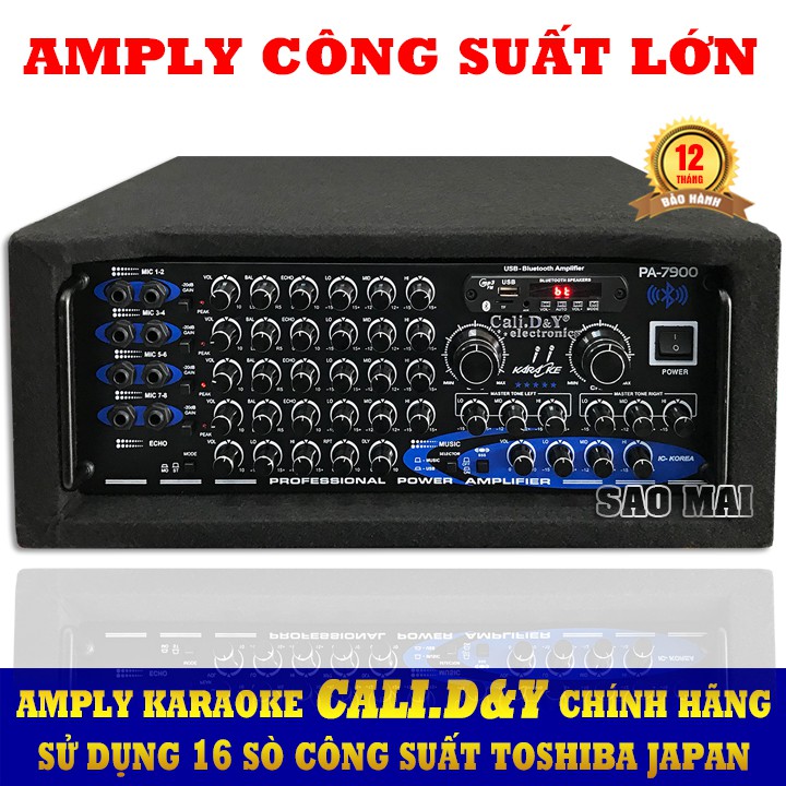 Ampli Bluetooth Sân Khấu Karaoke Hội Thảo Gia Đình Cali.D&Y PA-7900 - 2400W