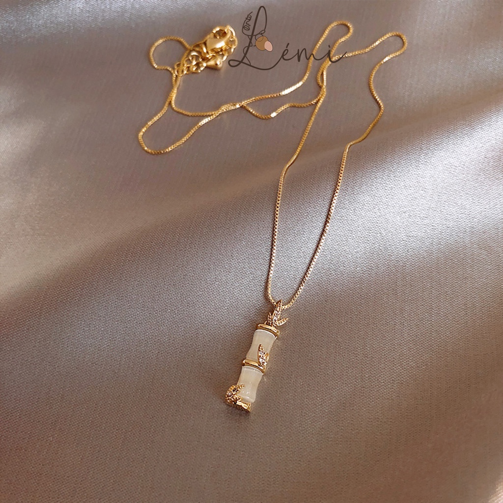 Dây chuyền nữ thép titan mặt hình đốt tre không rỉ độc đáo sang trọng, Lémi accessories
