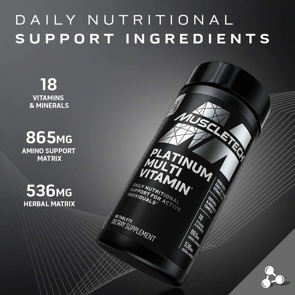 Platinum MultiVitamin MuscleTech 90 viên – Bổ sung đa Vitamin, khoáng chất cho người tập thể thao