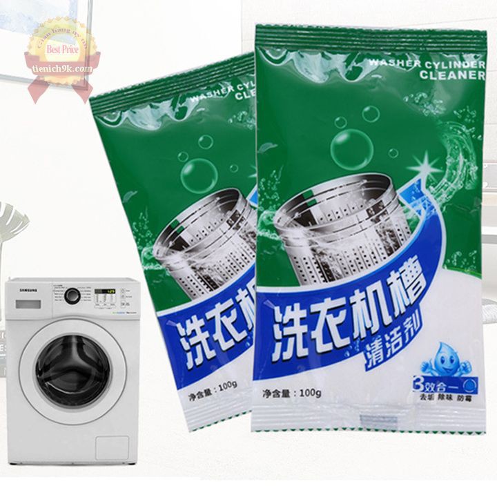 Bột tẩy lồng máy giặt vệ sinh Womu cho cửa đứng cửa ngang cô đặc tẩy cực mạnh 100g phủ