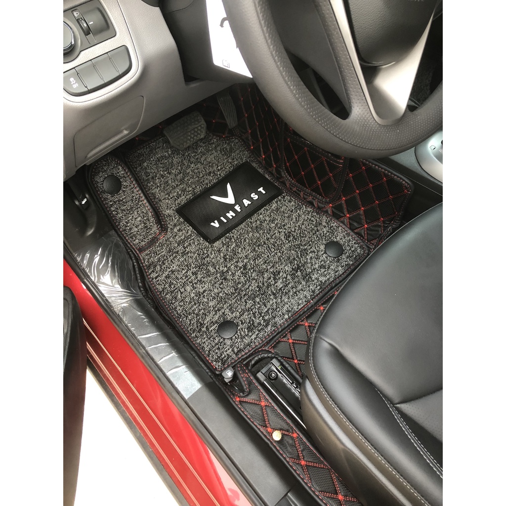 Thảm lót sàn ô tô 6D Vinfast Fadil chống nước, không mùi, phủ kín 90% sàn xe