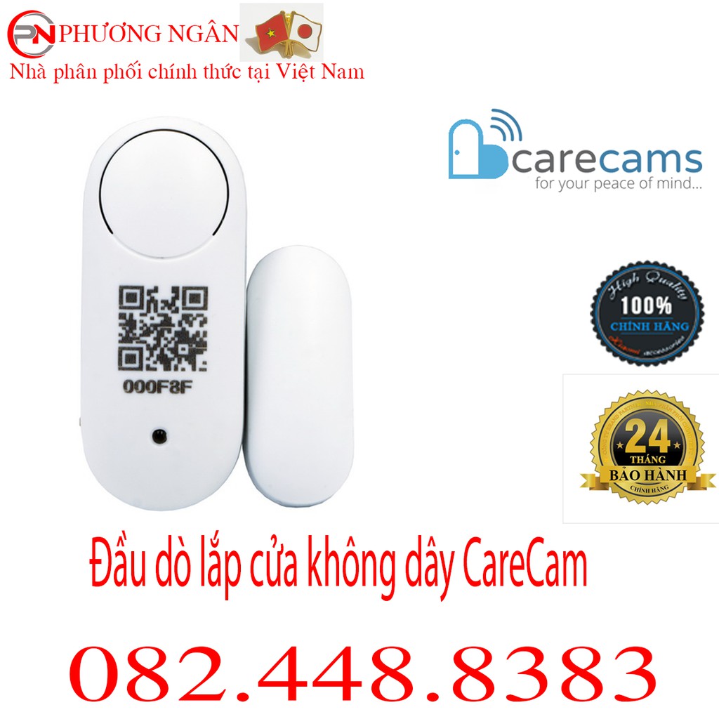 Đầu dò lắp cửa không dây CareCam , kết nối camera để tạo thành hệ thống chống trộm thông minh và chuẩn xác