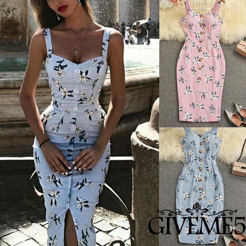 Đầm Hai Dây Họa Tiết Hoa Thời Trang Nữ Tính