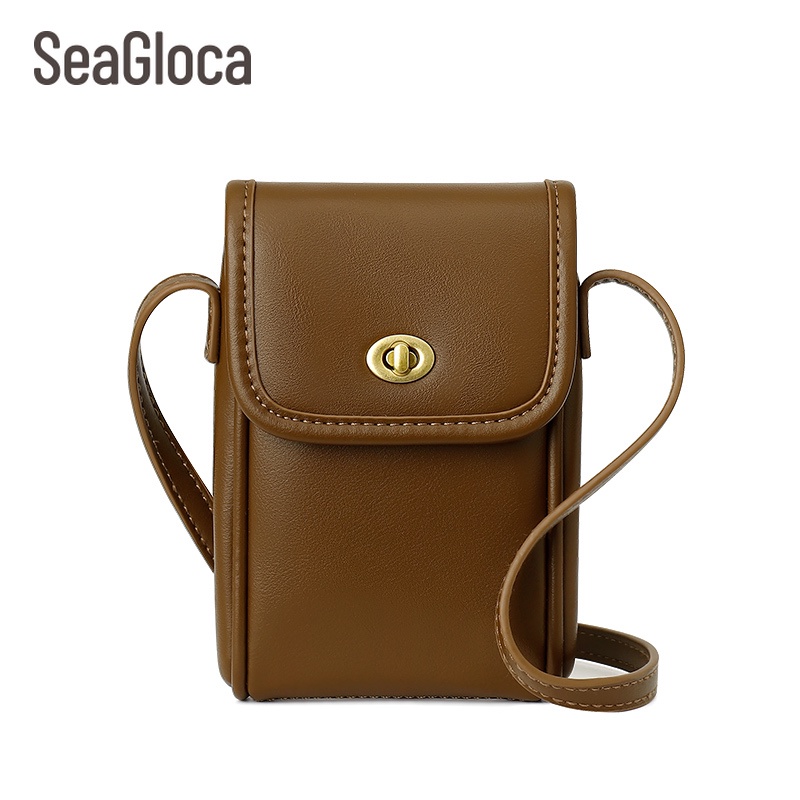 Túi Đeo Vai Đựng Điện Thoại Màu Trơn Đơn Giản Thời Trang Cho Nữ