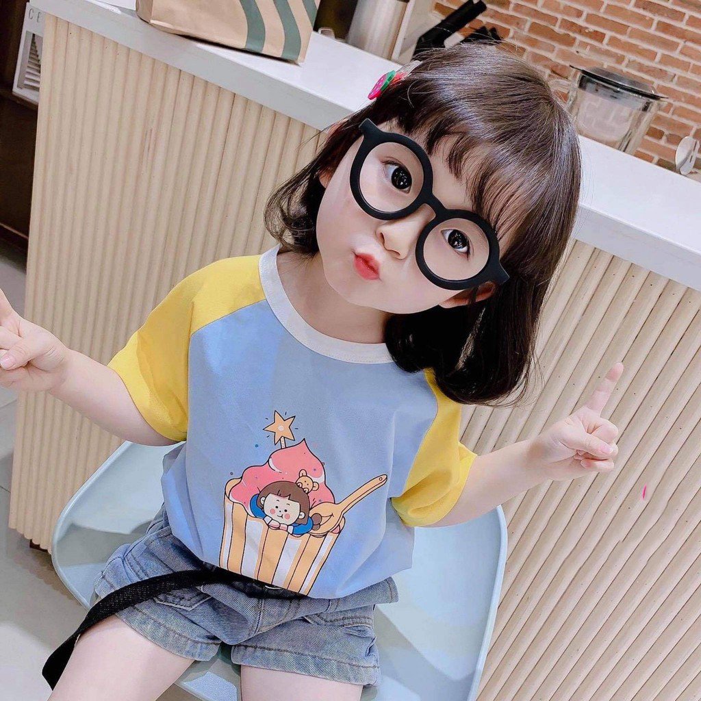 Dollarkids - (Cotton SG Chính Phẩm) Áo Thun Phối Tay Bé Gái Siêu Dễ Thương Từ 10-46kg