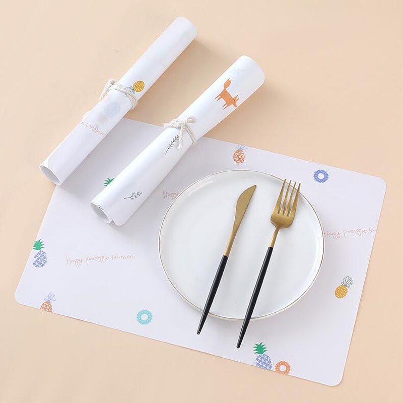 Tấm lót bàn ăn cách nhiệt chống thấm nước chống dầu chống bỏng dễ thương tiện dụng
