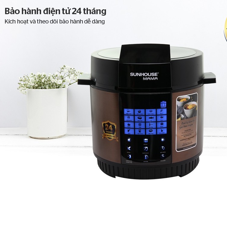NỒI ÁP SUẤT ĐIỆN TỬ ĐA NĂNG SUNHOUSE MAMA SHD1588B