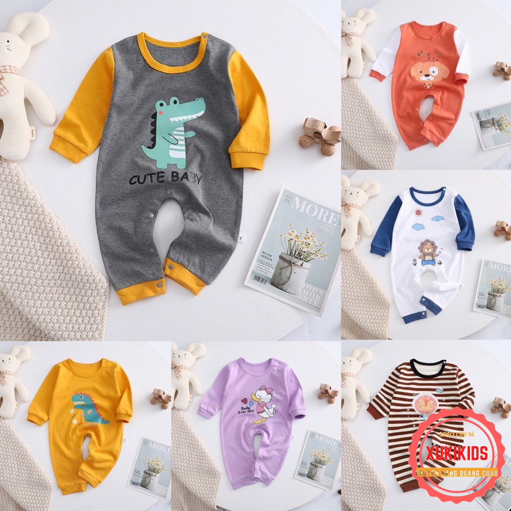 Body dài tay dễ thương cho bé trai, bé gái ( Hàng quảng châu)