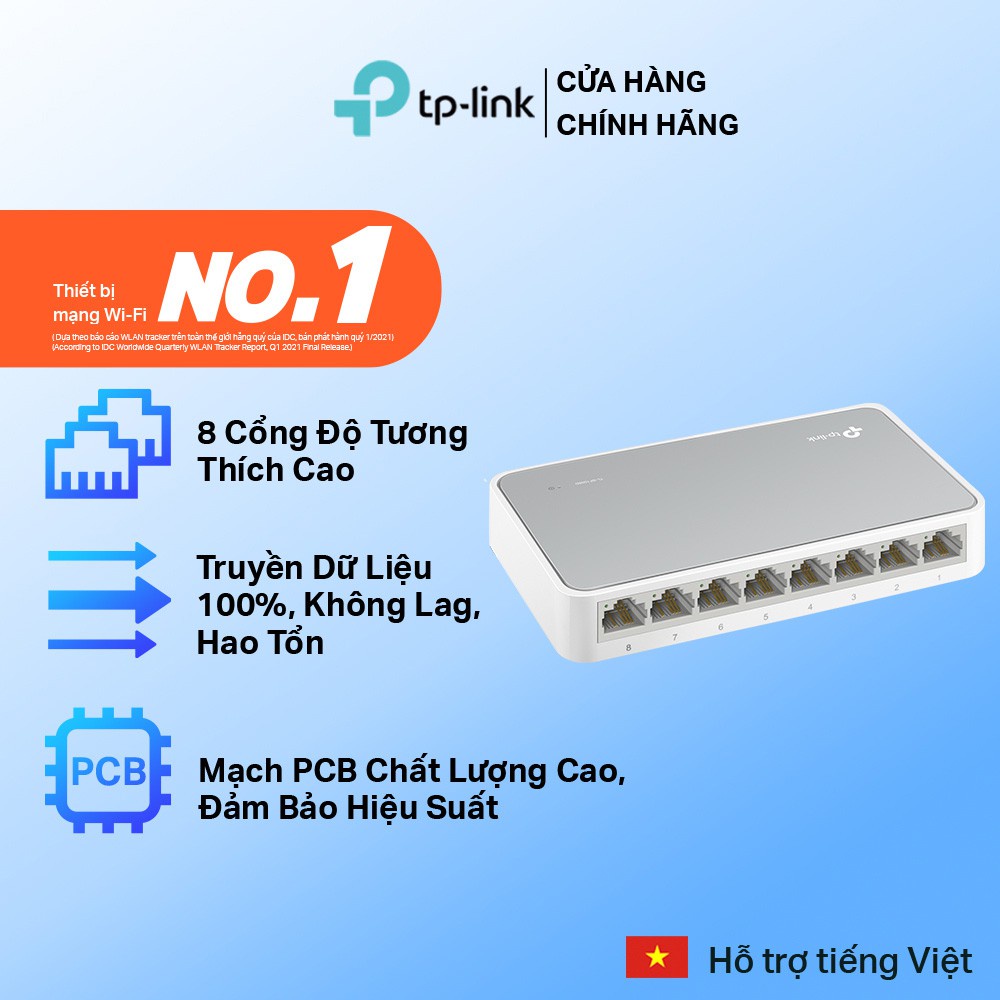 Bộ chia mạng TP Link TL SF1008D 8 cổng 10/100 mbs, bộ chia mạng chính hãng bảo hành 24 tháng