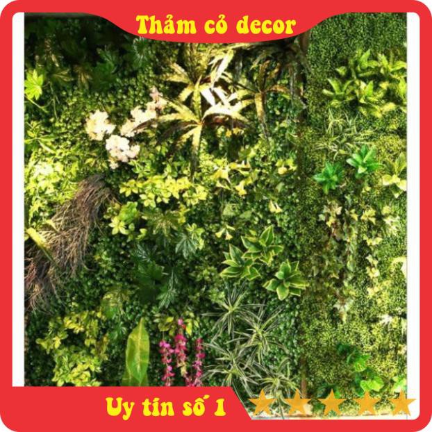 Cỏ Lá Chè, Thảm cỏ nhân tạo, nhựa giả size 60*40cm, decor trang trí tường nhà, văn phòng, nhà hàng, sự kiện