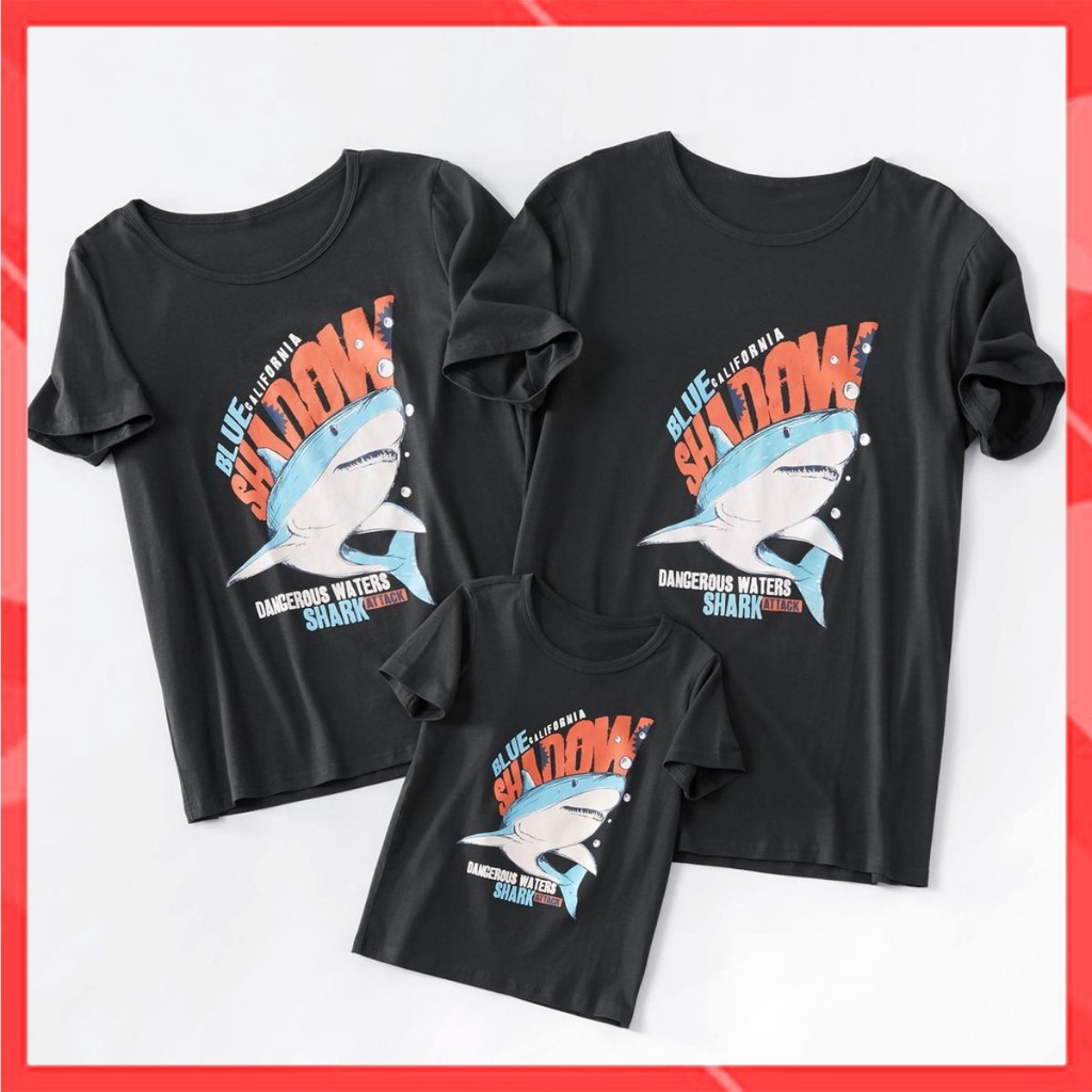 Áo gia đình Shark Attack - Thời trang Familylove  Hàng chuẩn thương hiệu