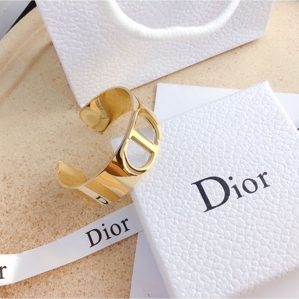 Vòng đeo tay Dior bằng thép titan phong cách Hàn Quốc thời trang cho nữ