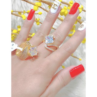 [ Mẫu mới 2021 ] Nhẫn Nữ Mạ Vàng Xoắn Xoàn Mã UH050R240221 - Mang đi chơi, đi tiệc rất đẹp - Giá Cả Phải Chăng