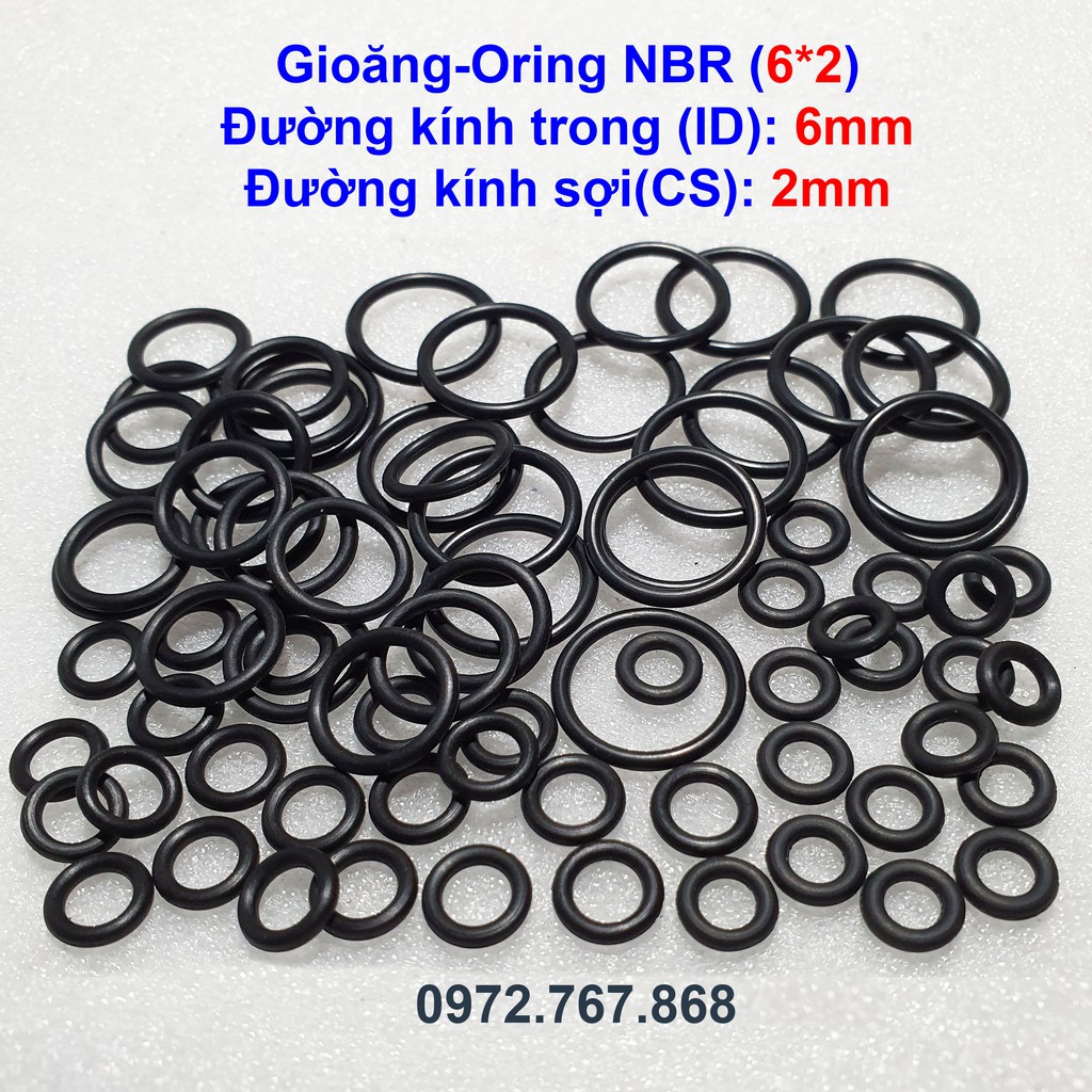 Gioăng cao su NBR 6*2mm (100 cái)