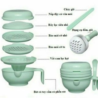 Bộ chế biến ăn dặm 9 dụng cụ tiện ích cho bé