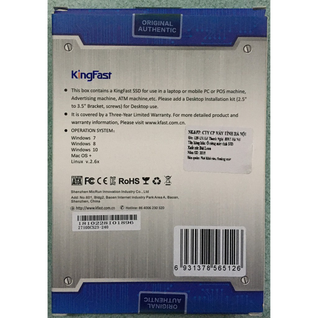 Ổ cứng SSD KINGFAST F6 PRO 240GB | WebRaoVat - webraovat.net.vn