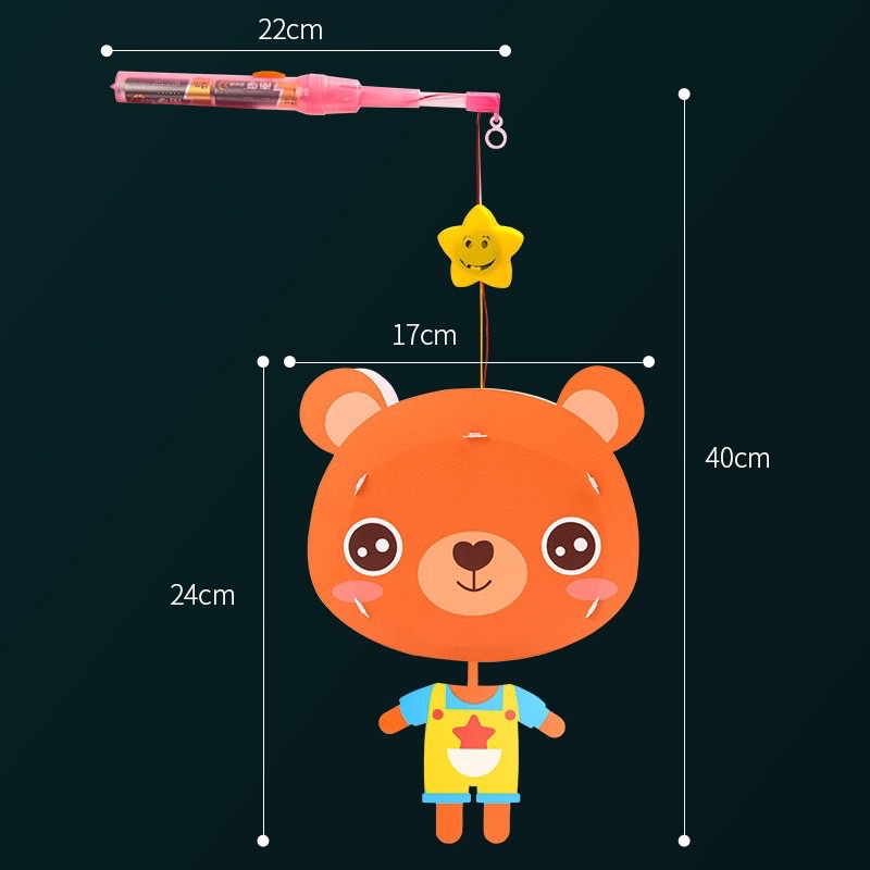 Đèn lồng trung thu cho bé, đèn lồng trung thu động vật dễ thương size đại có nhạc có đèn